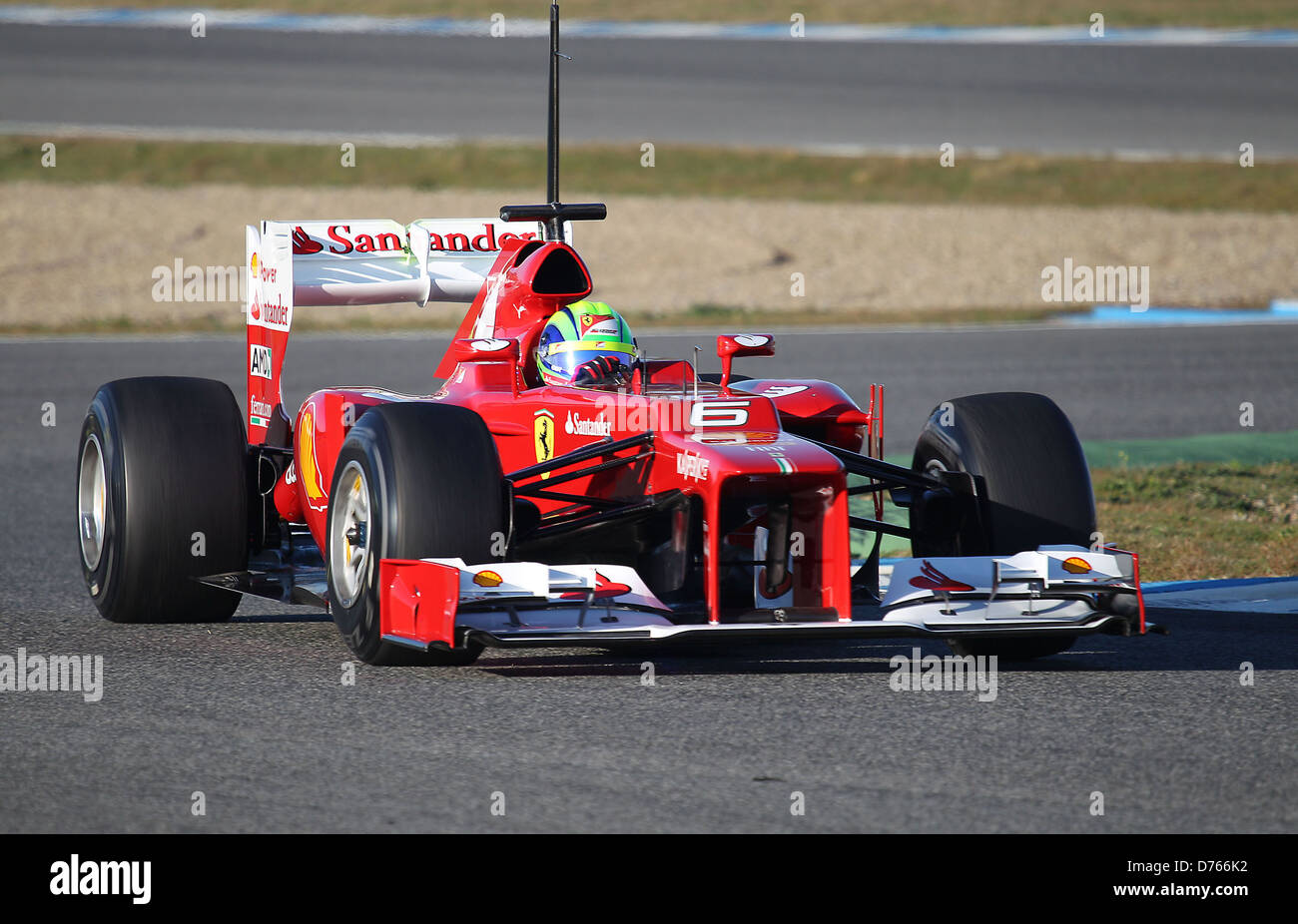 Felipe MASSA, Brasilian, BRA, Team FERRARI F1 F1 - Formula One - Test Run - Jerez Jerez, Spain - 07.02.12 Stock Photo