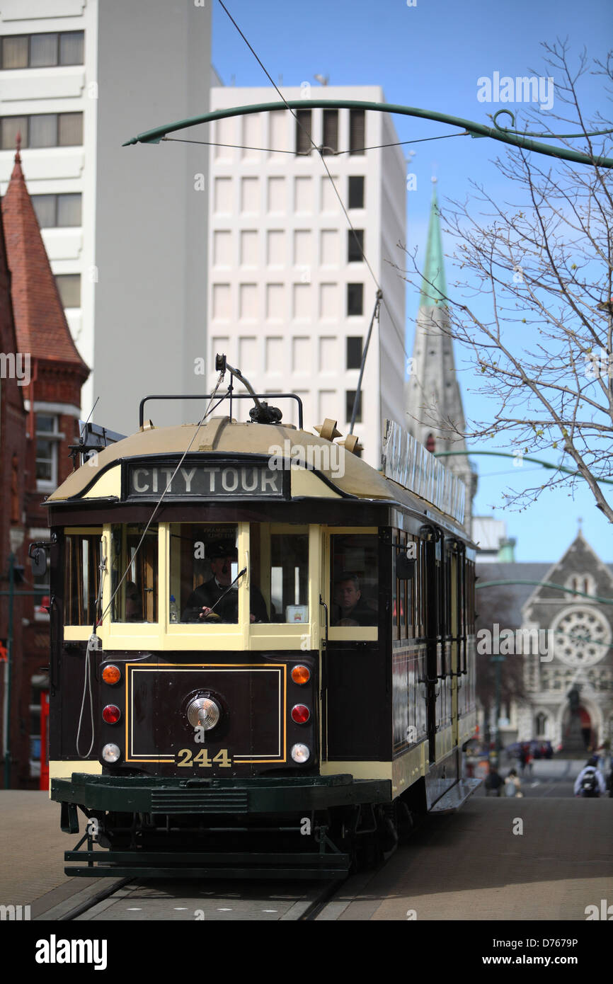 Christchurch Tram Stock Photo - Alamy
