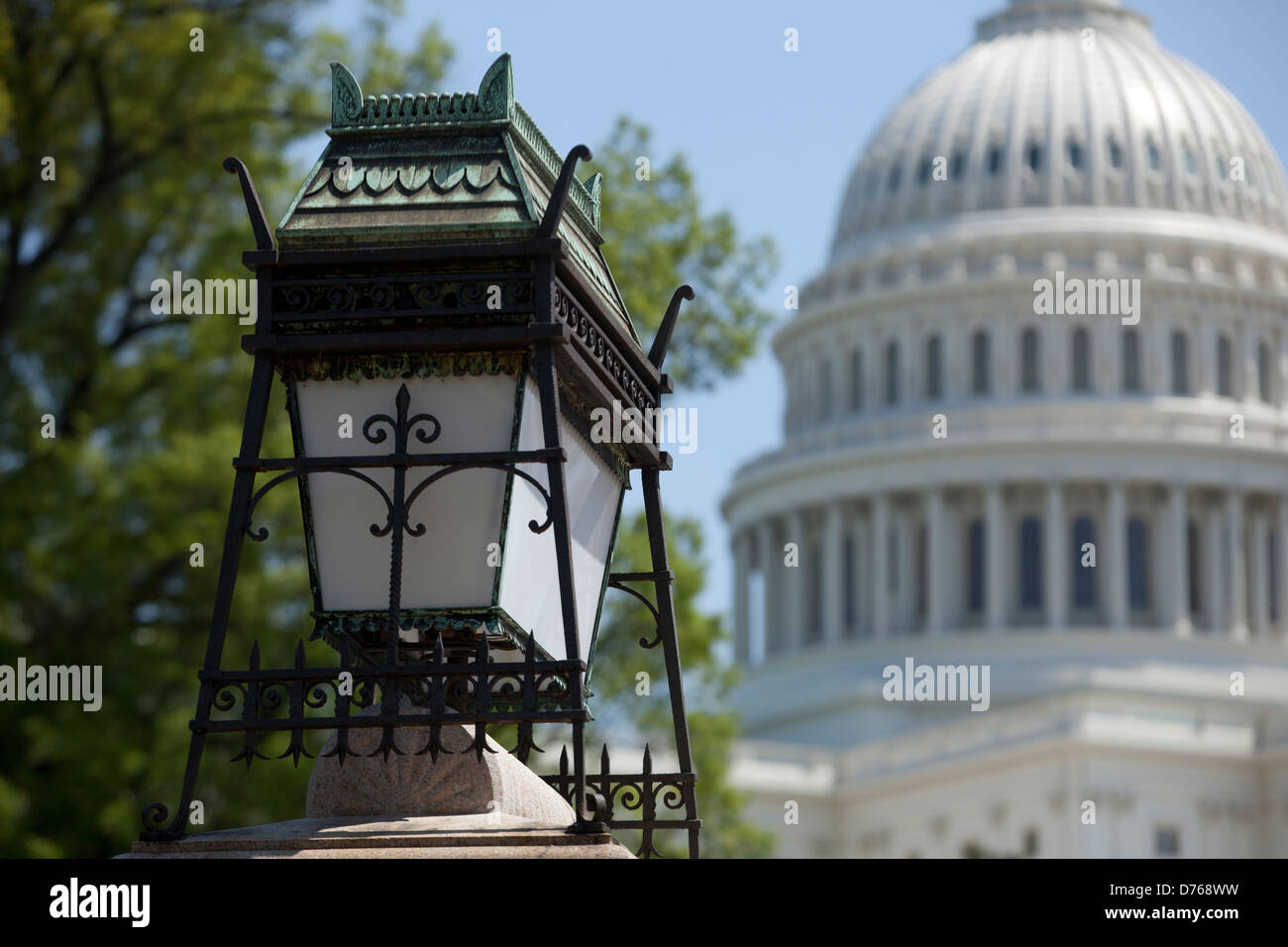 Chinese lantern at the US Capitol building, Washington DC Stock Photo