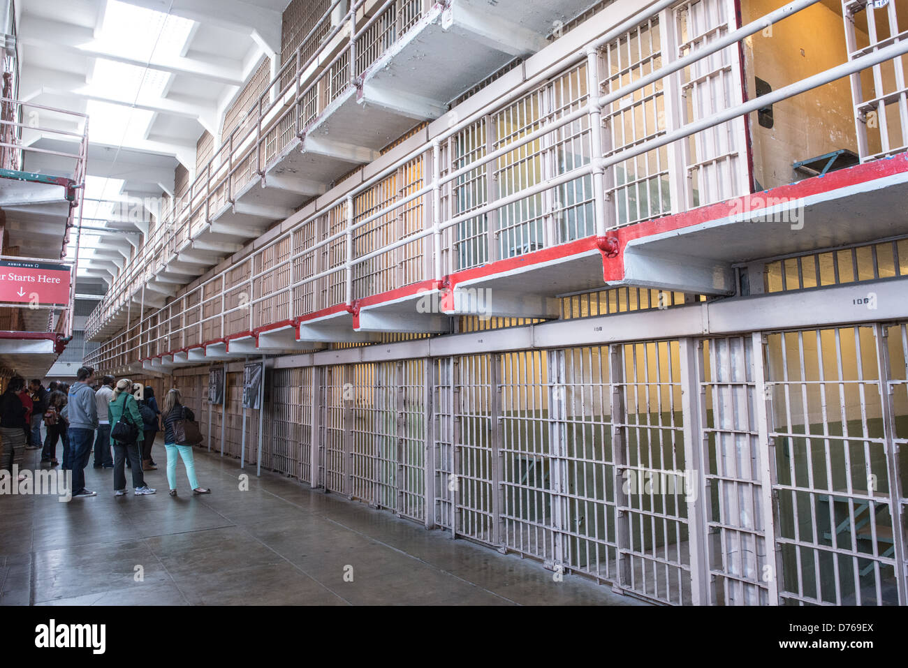 SAN FRANCISCO, California - Inside the cell block where the inmate's cells  were in Alcatraz prison on Alcatraz Island in San Francisco Bay Stock Photo  - Alamy