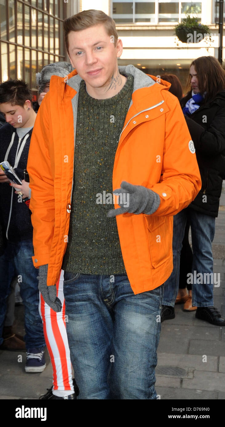 Professor Green arrives at the BBC Radio 1 studios London, England 03