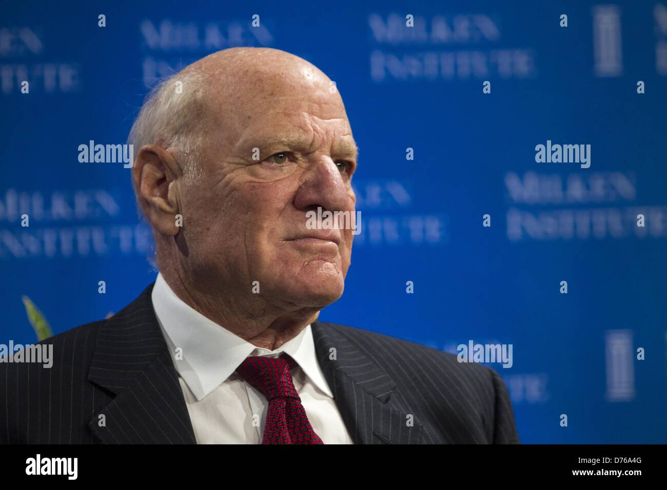 Los Angeles, California, U.S. April 29, 2013. Barry Charles Diller, Chairman and Senior Executive, IAC; Chairman and Senior Executive, Expedia, Inc., speaks in a panel during the Milken Institute Global Conference Monday, APril 29, 2013 in Beverly Hill, California. (Credit Image: Credit:  Ringo Chiu/ZUMAPRESS.com/Alamy Live News) Stock Photo