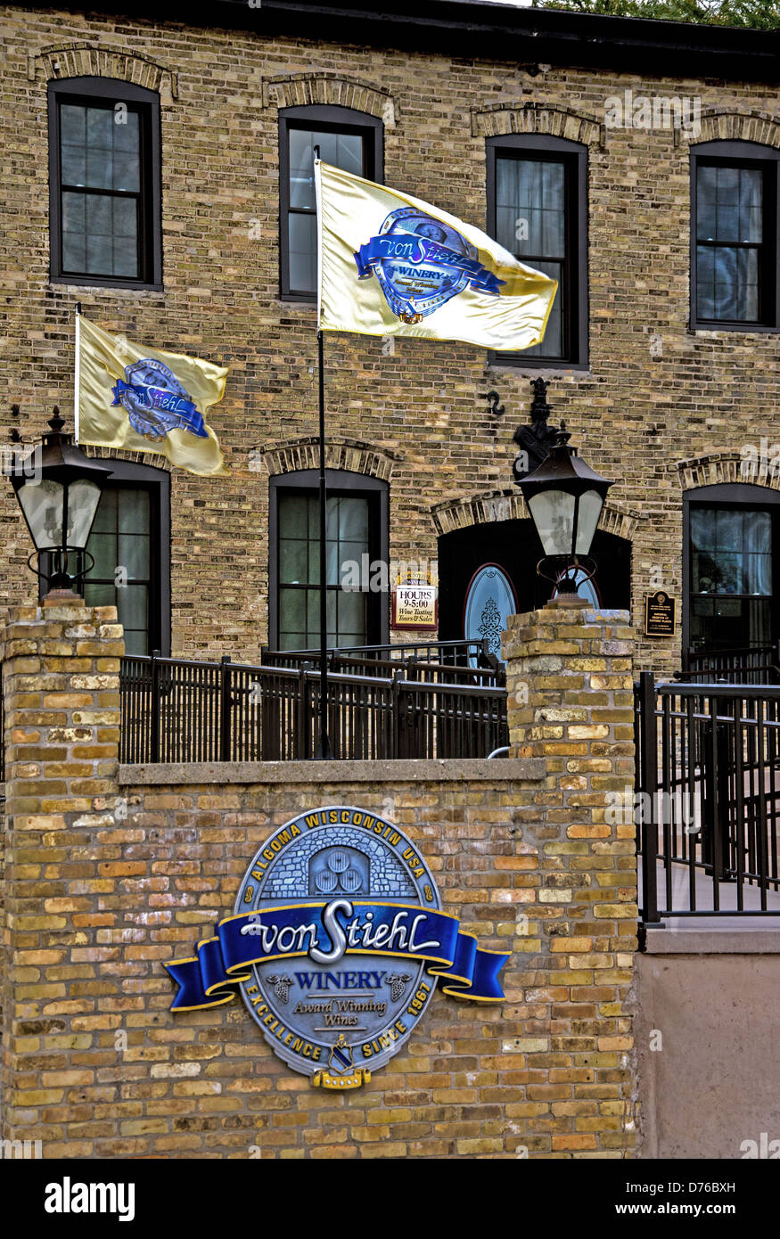 Von Stiehl Winery in the Door County town of Algoma, Wisconsin Stock