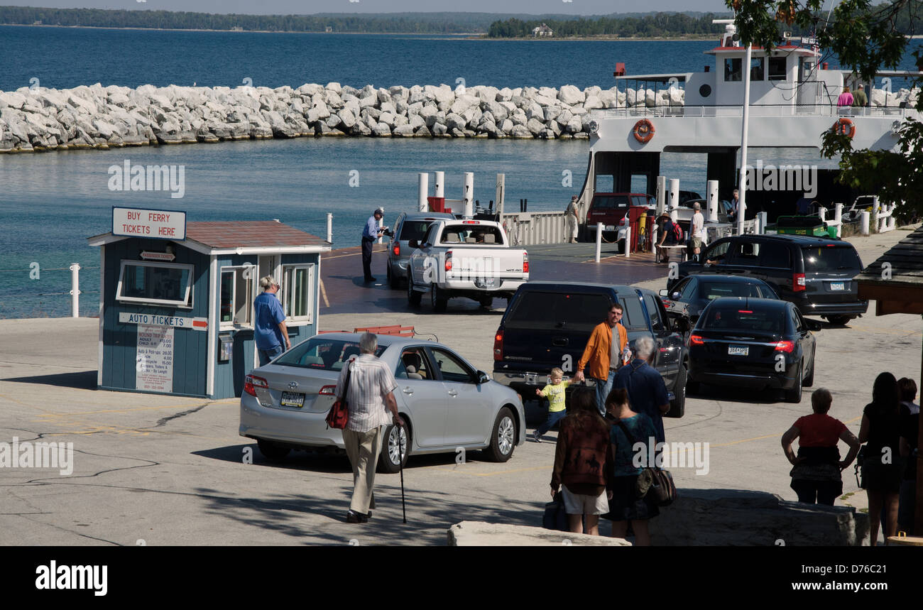 Washington Island Ferry Line At The Harbor In The Door