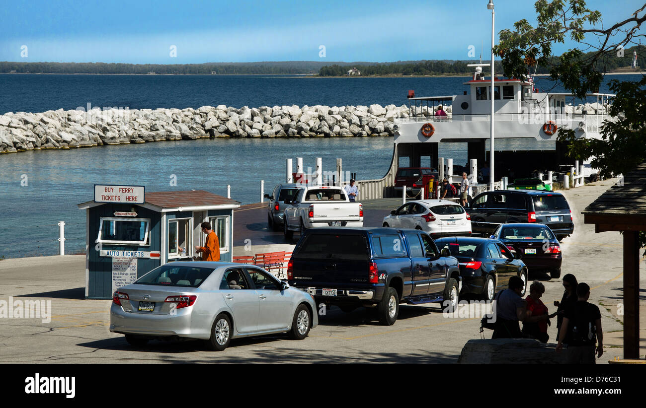 Washington Island Ferry Line At The Harbor In The Door