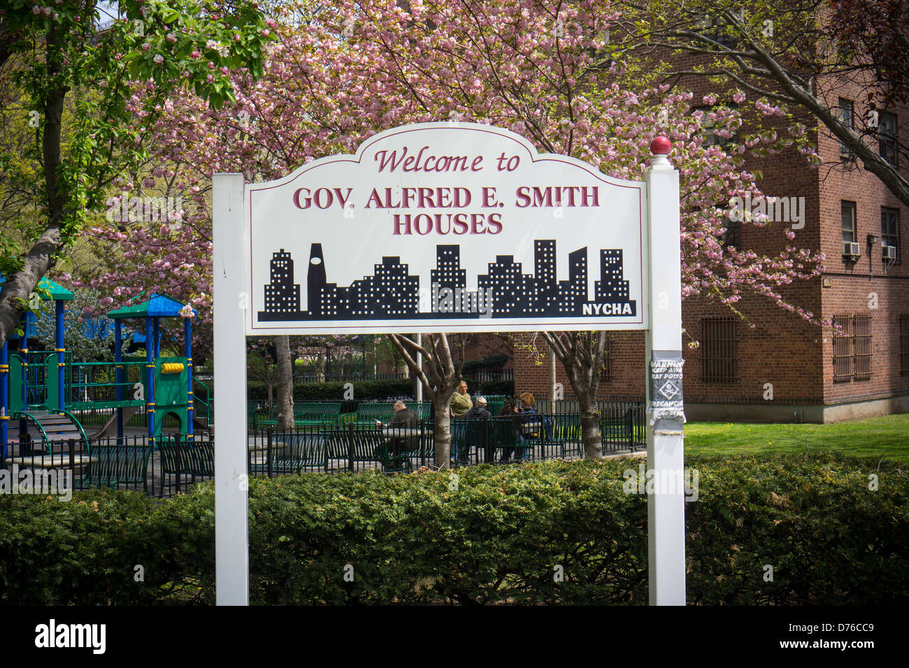 The NYCHA Gov. Alfred E. Smith Houses complex of apartments in the Two