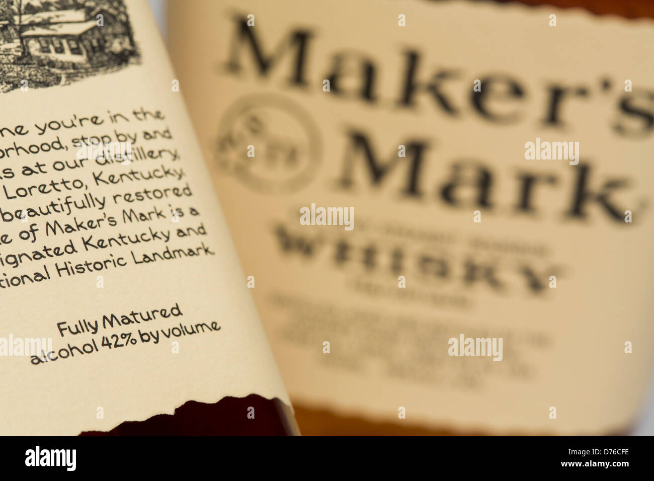 Maker's Mark Whiskey that has been watered down to 42 (84 proof