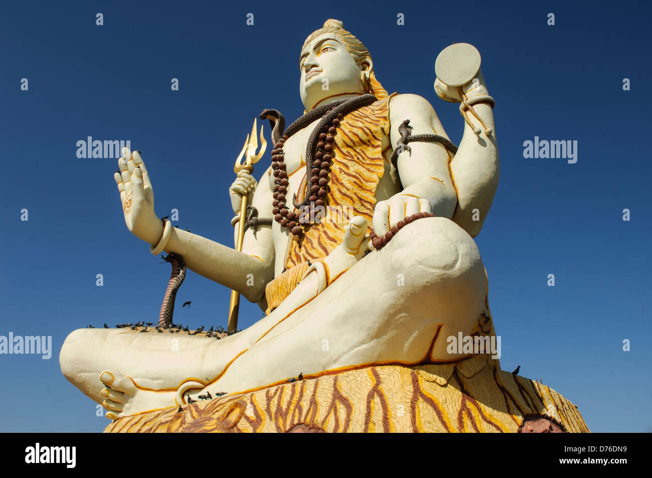 nageshwar huge shiva statue, dwarka, india Stock Photo
