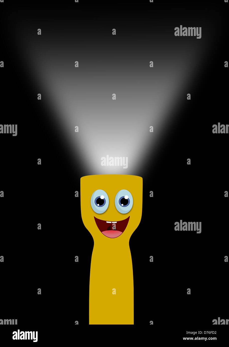 Illustration of a cartoon torch Stock Photo - Alamy