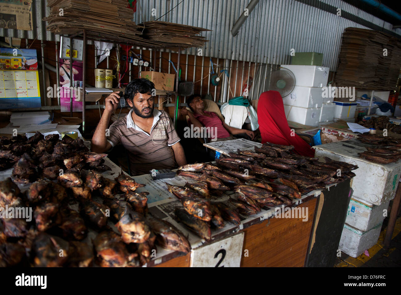 local fish market in Male Maldives Stock Photo