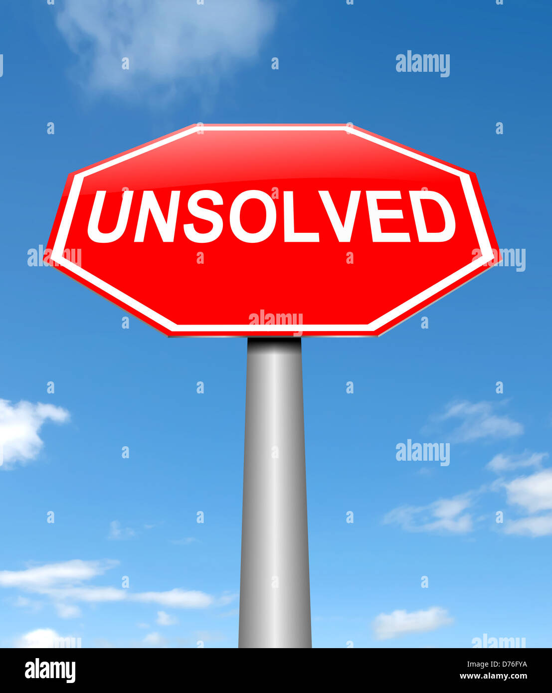 unsolved concept. Stock Photo