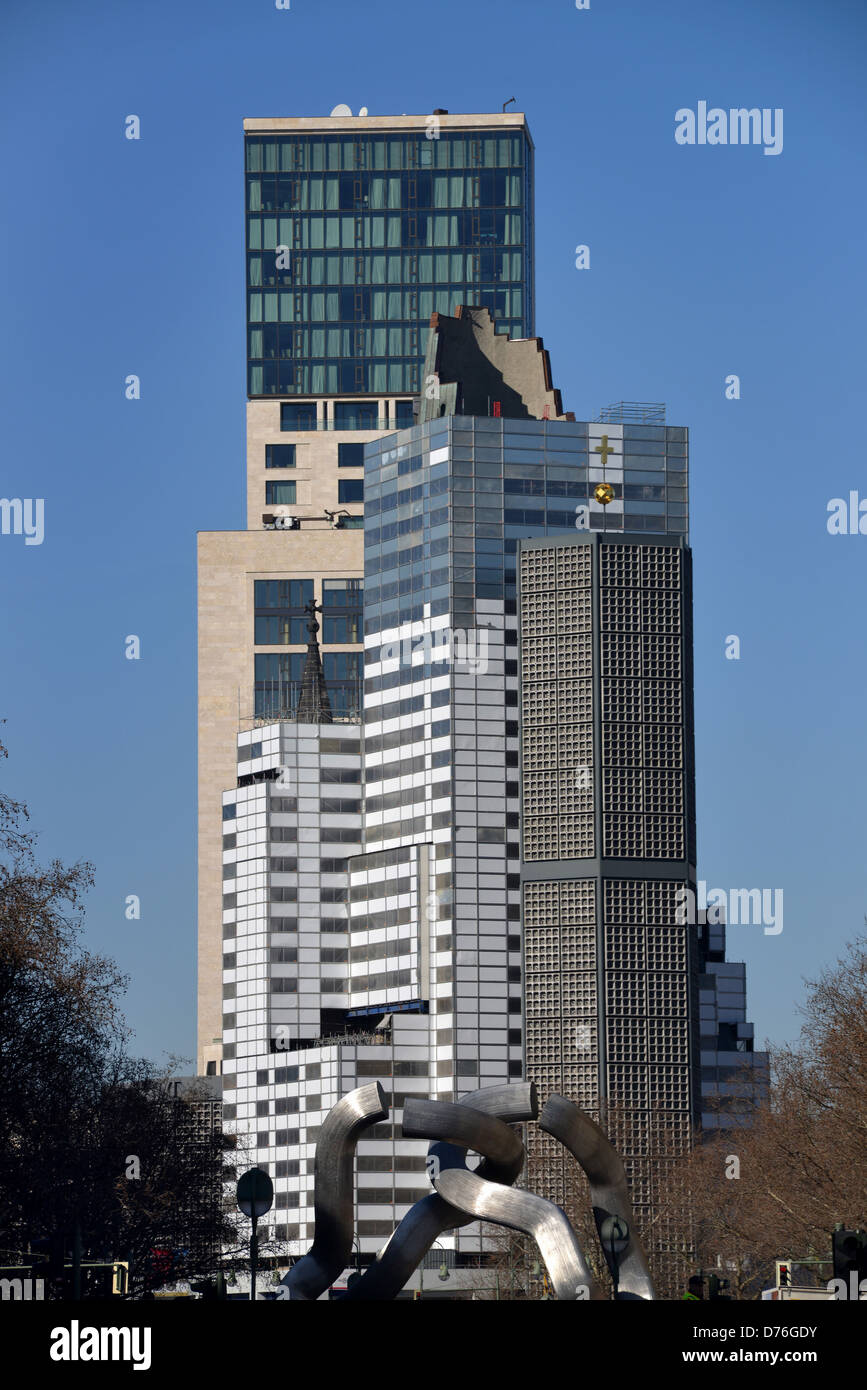 Renovation steeple imperial Wilhelm-commemorative church Berlin Stock Photo