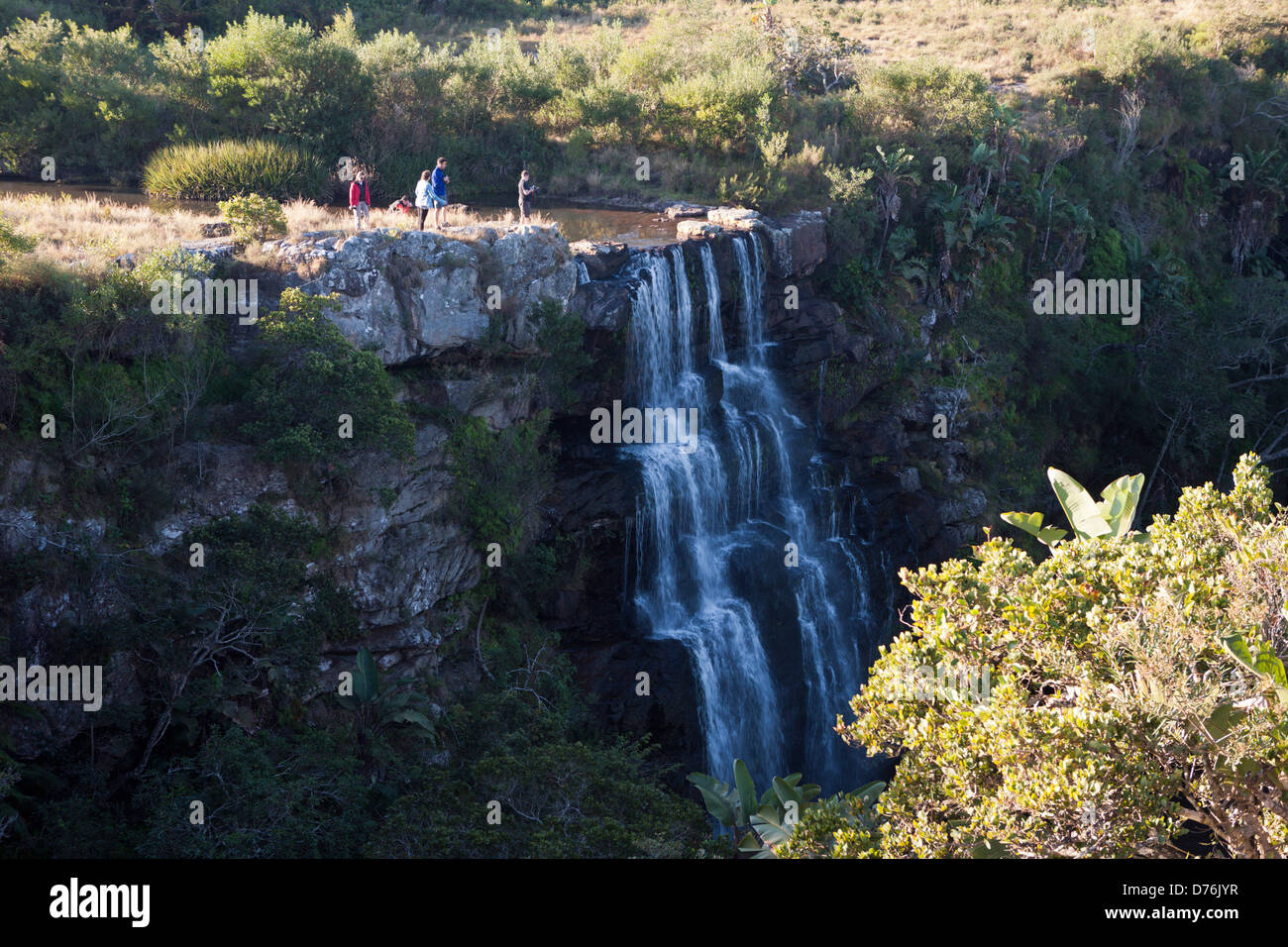 Waterfall at Wild Coast, Mbotyi, Eastern Cap, South Africa Stock Photo