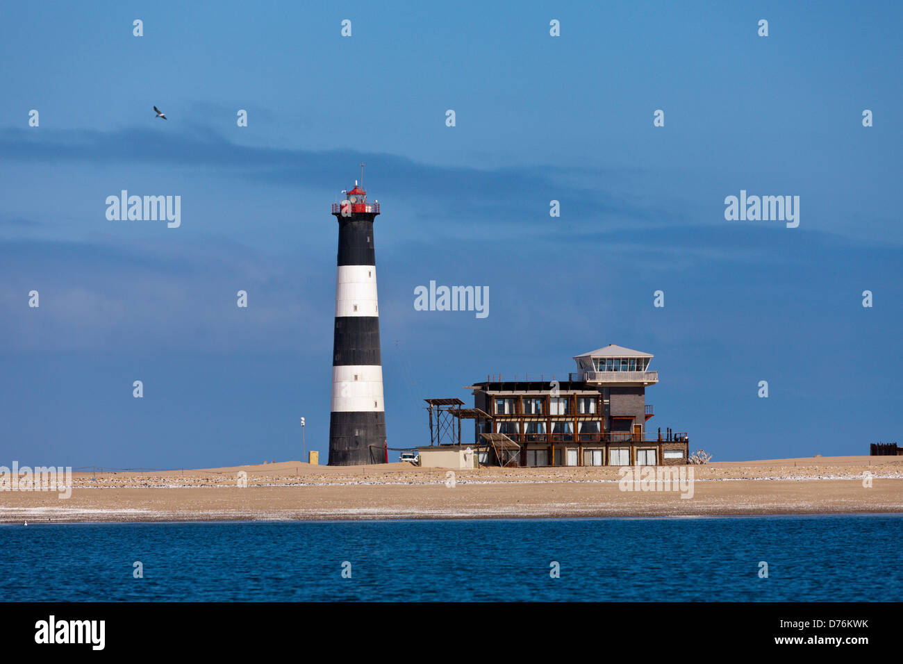 Lighthouse of Walvis Bay, Walvis Bay, Namibia Stock Photo
