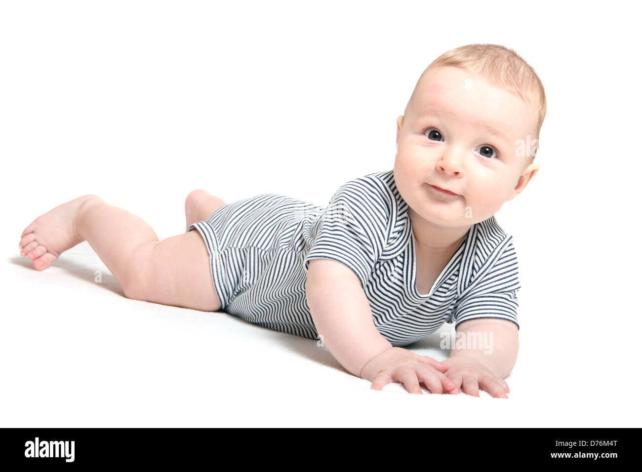 Baby lying on tummy Cut Out Stock Images & Pictures Alamy