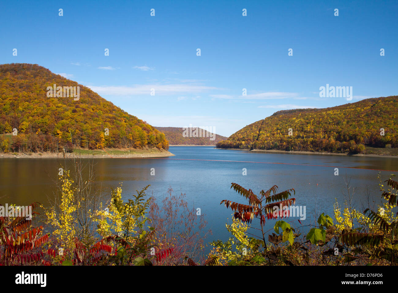 Allegheny reservoir in Pennsylvania in the fall Stock Photo