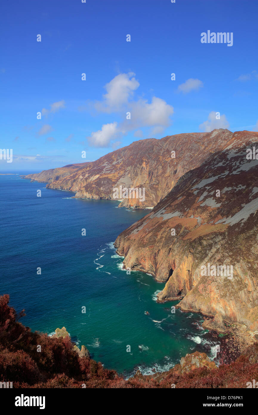 Image of Slieve League in Carrick, County Donegal, Ireland. Cliffs in Ireland. Stock Photo