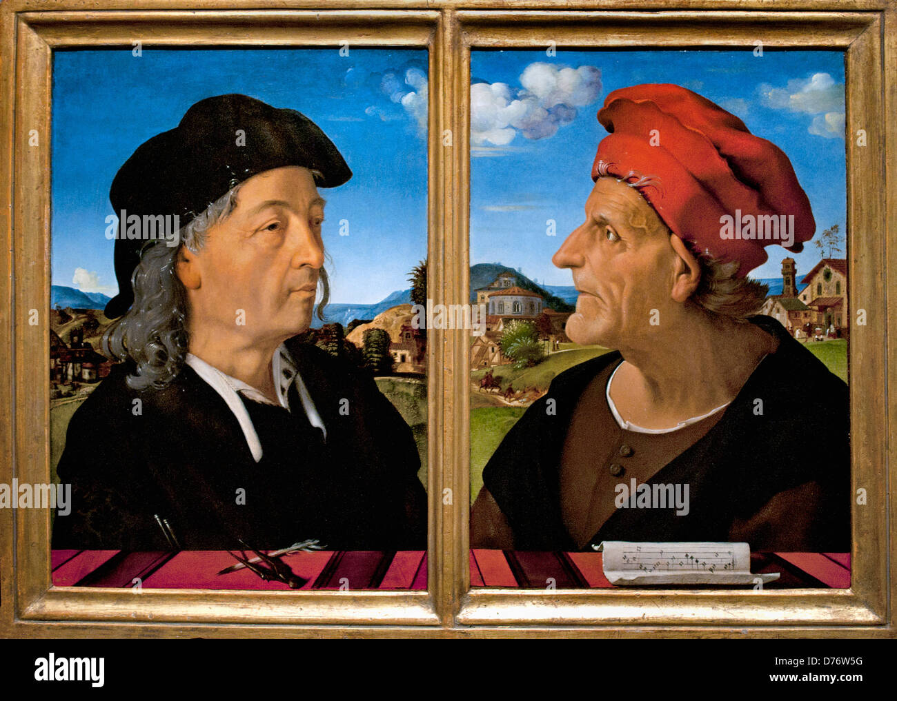 Giuliano and Francesco Giamberti da Sangallo 1482 Florence Piero Di Cosimo 1462-1522 Italy Italian Stock Photo
