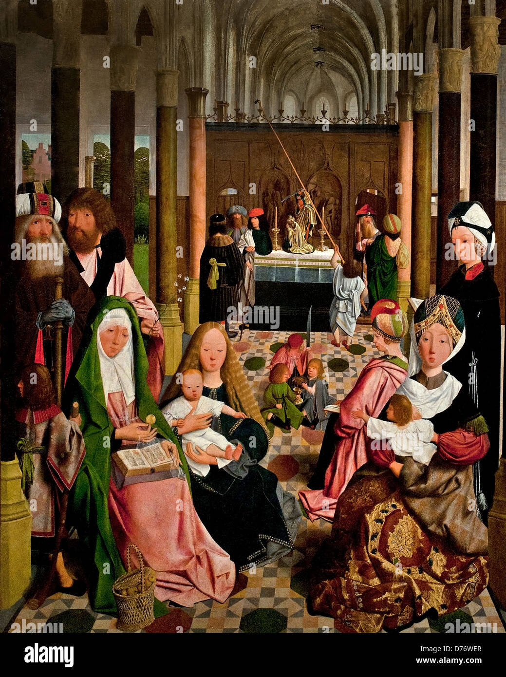 The Holy Kinship 1495 Workshop of Dutch painter Geertgen tot Sint Jans 1460 after 1490 Leiden Netherlands Stock Photo