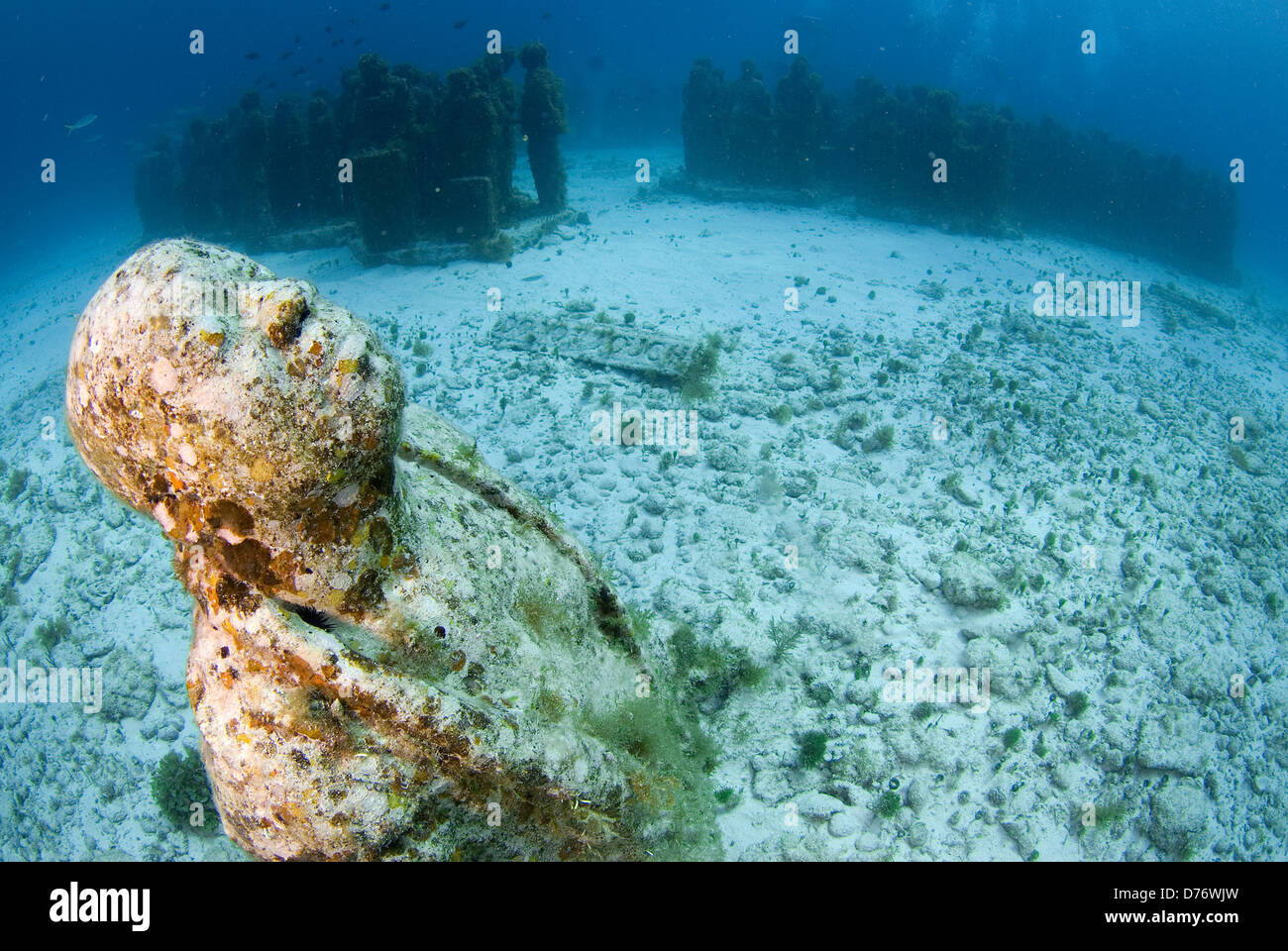 Closeup sculpture at Cancun Underwater Museum Cancun Quintana Roo