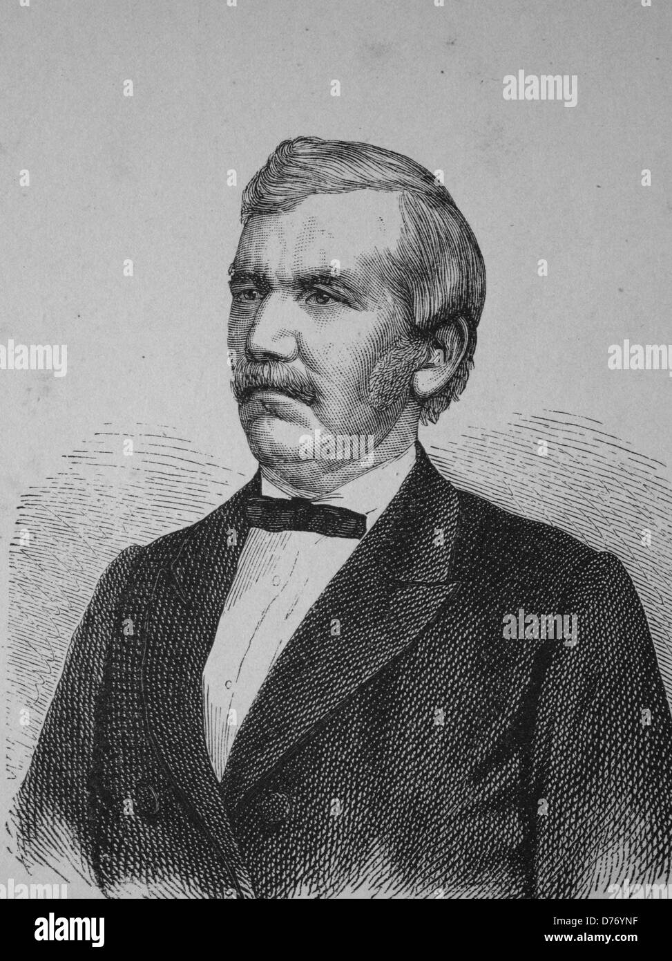 David Livingstone, 1813 - 1873, Scottish missionary and Africa explorer, historical woodcut, circa 1880 Stock Photo