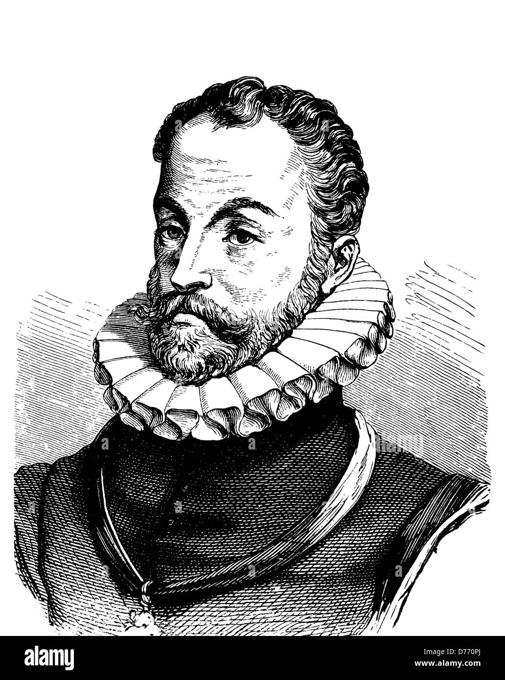 William of Orange-Nassau, 1533 - 1584, leader in the Dutch war of independence, historical woodcut, 1880 Stock Photo