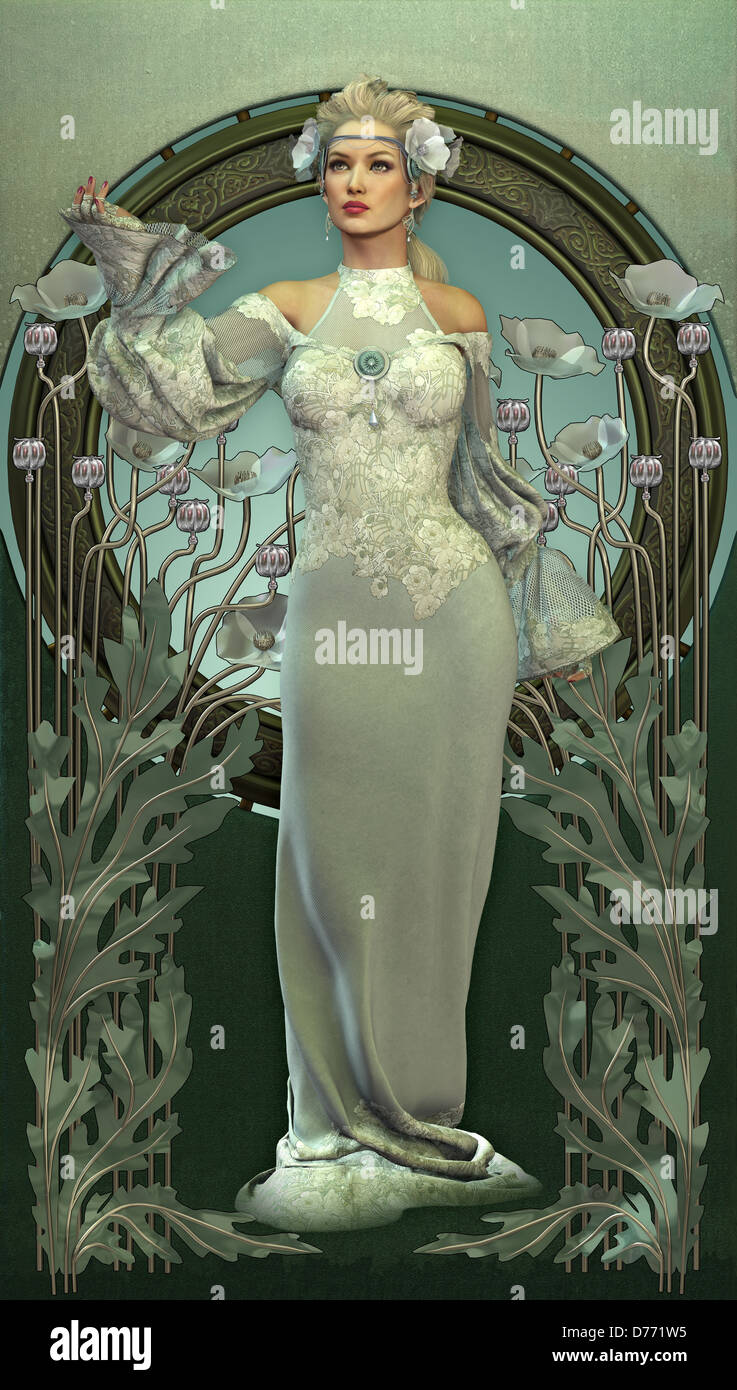 Art nouveau style dress hi-res stock photography and images - Alamy Art nouveau style dress hi-res stock photography and images - Alamy