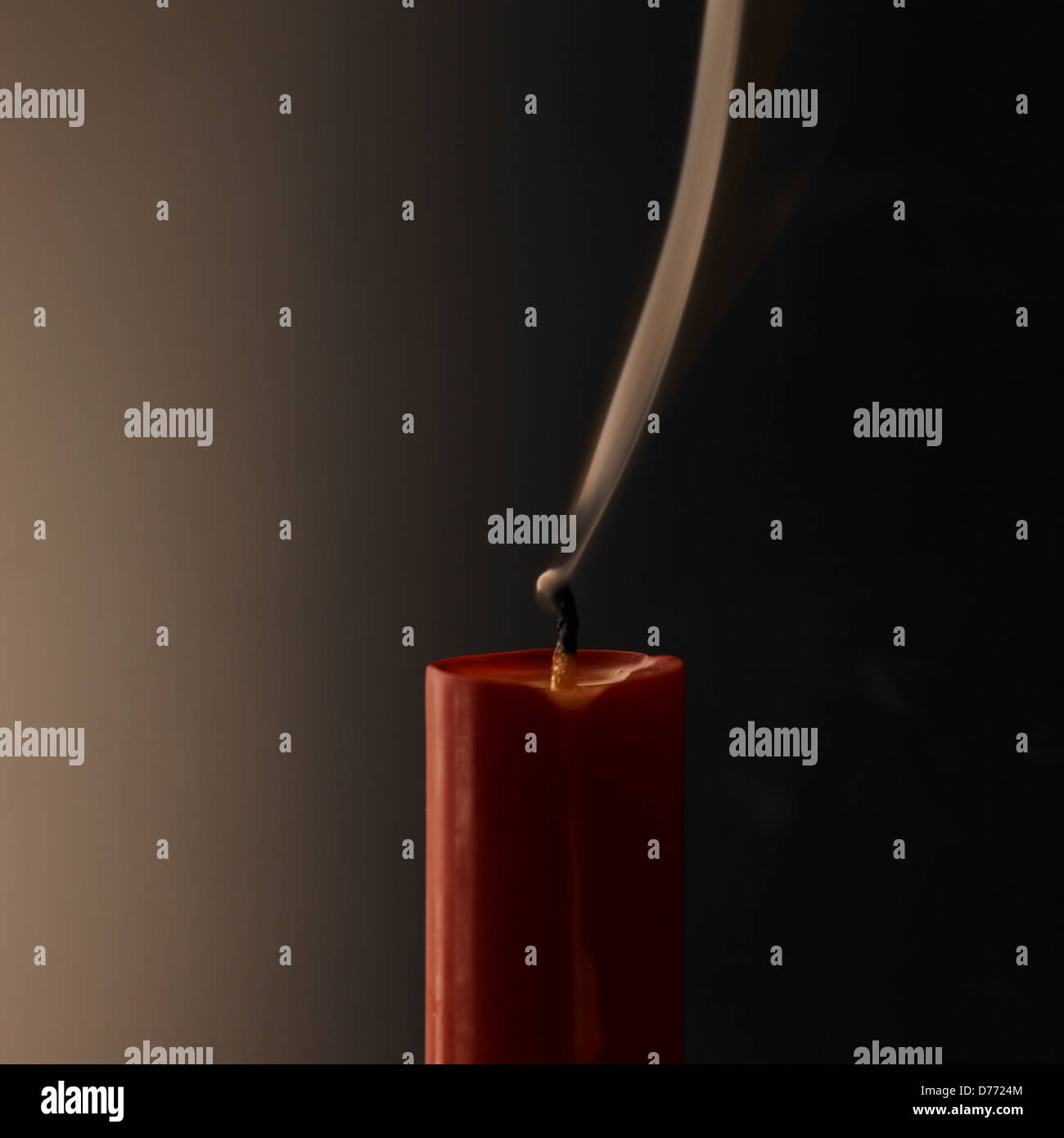 Smoke rising extinguished candle Stock Photo Alamy