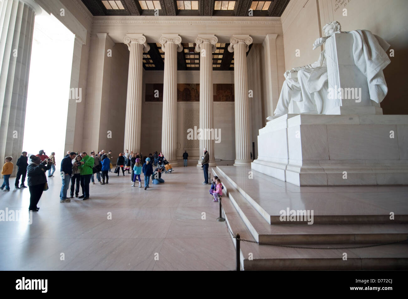 Inside The Lincoln Memorial On National Mall Washington Dc Usa Stock Photo  - Alamy