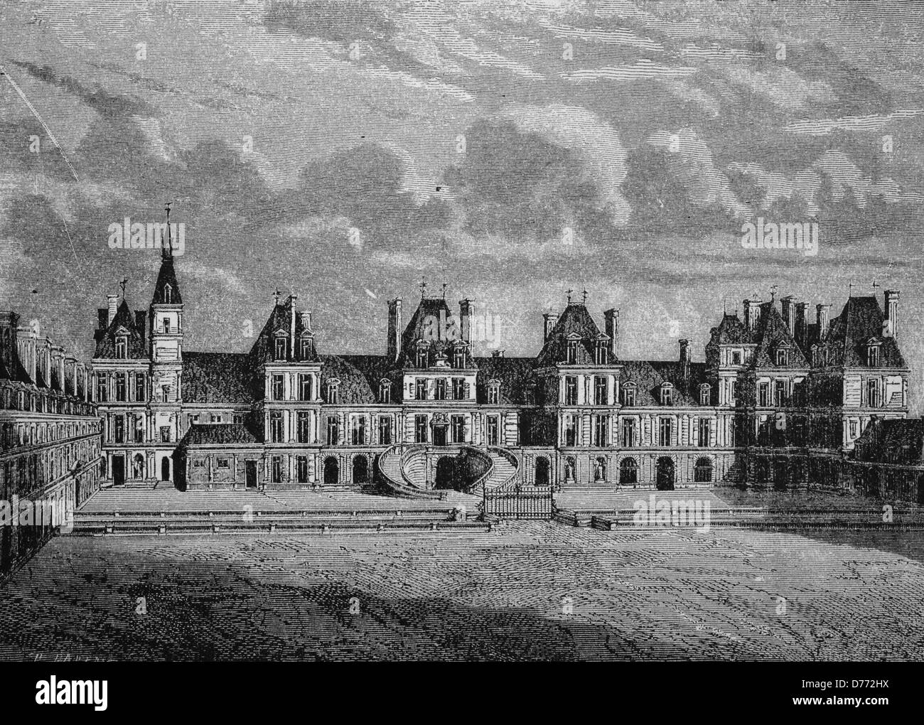 Premier étage (first floor), Château de Fontainebleau, France (circa 1900).