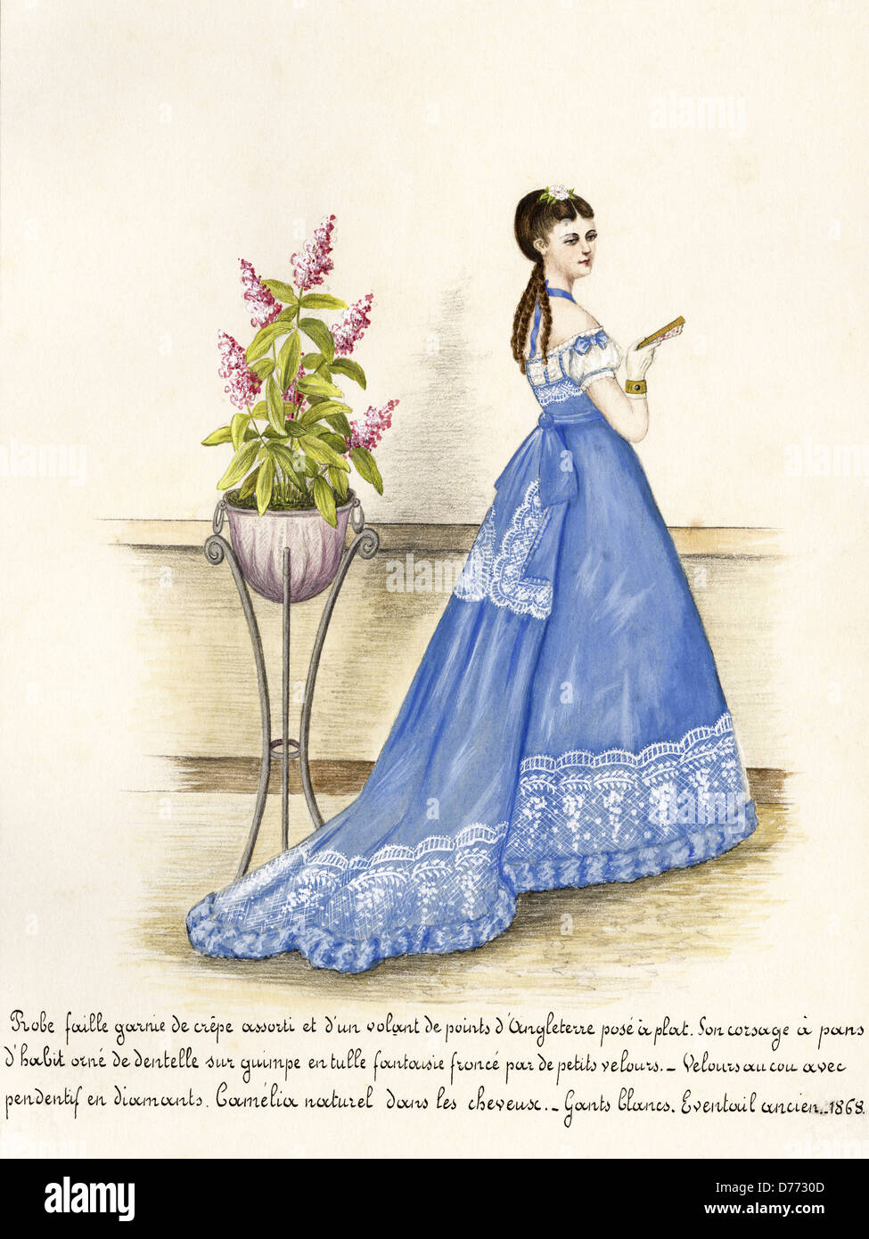 Victorian woman hat 1868 hi-res stock photography and images - Alamy