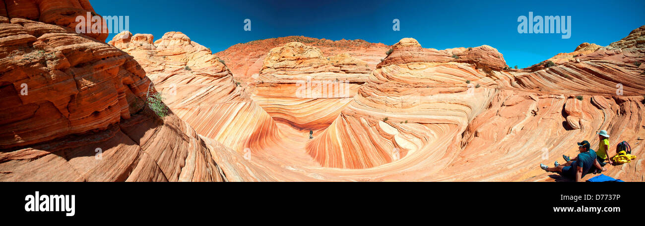 The Wave Rock Formation On Utah Arizona Border In North Coyote Buttes Stock Photo Alamy