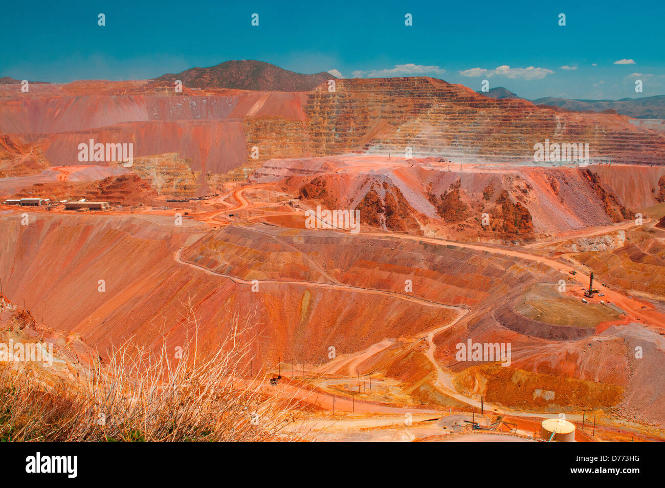The openpit Morenci Mine in Morenci Arizona largest copper mine in