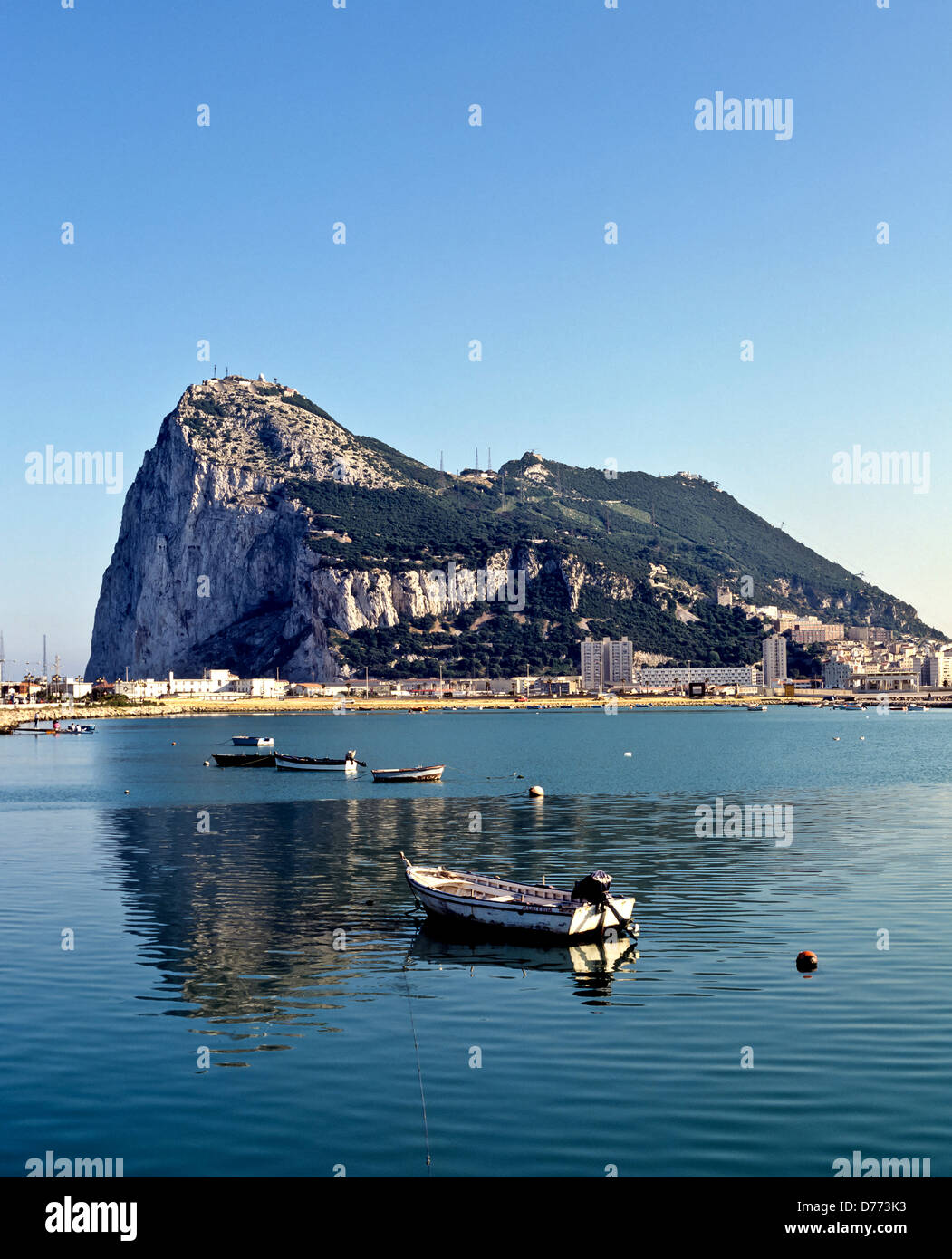 8703. The Rock from La Linea in Spain, Gibraltar, Europe Stock Photo