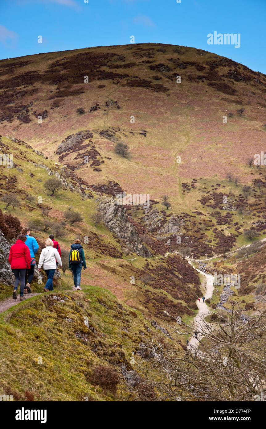 Carding Mill Valley The Long Mynd Footpaths walkers Stock Photo