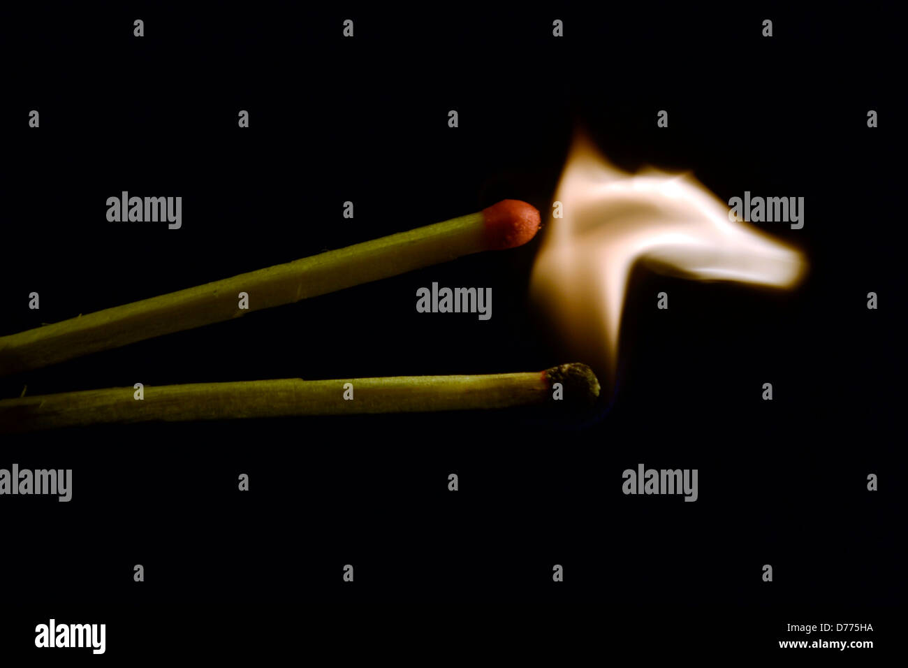 LIGHTING MATCHES FIRE Stock Photo Alamy