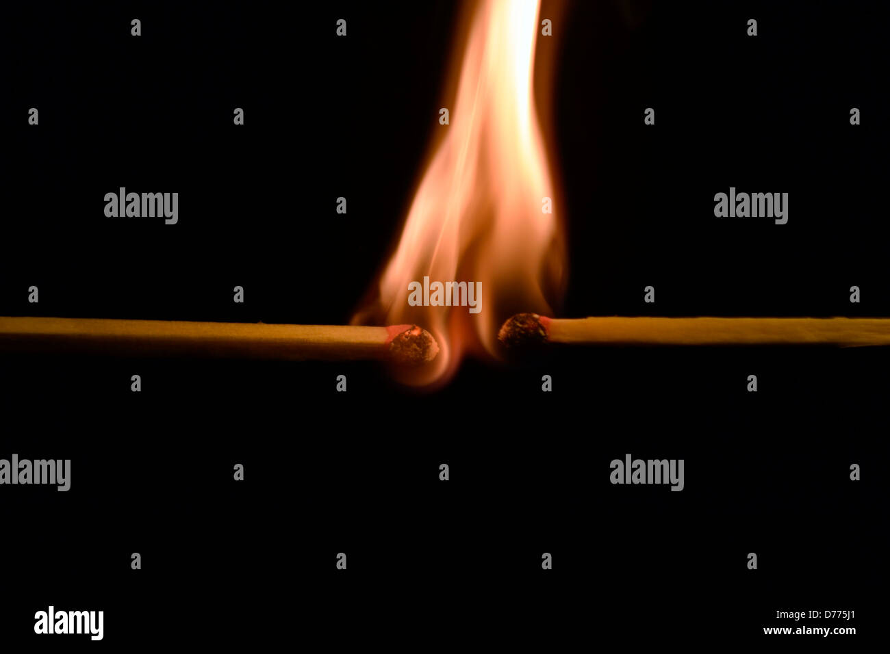 LIGHTING MATCHES FIRE Stock Photo Alamy