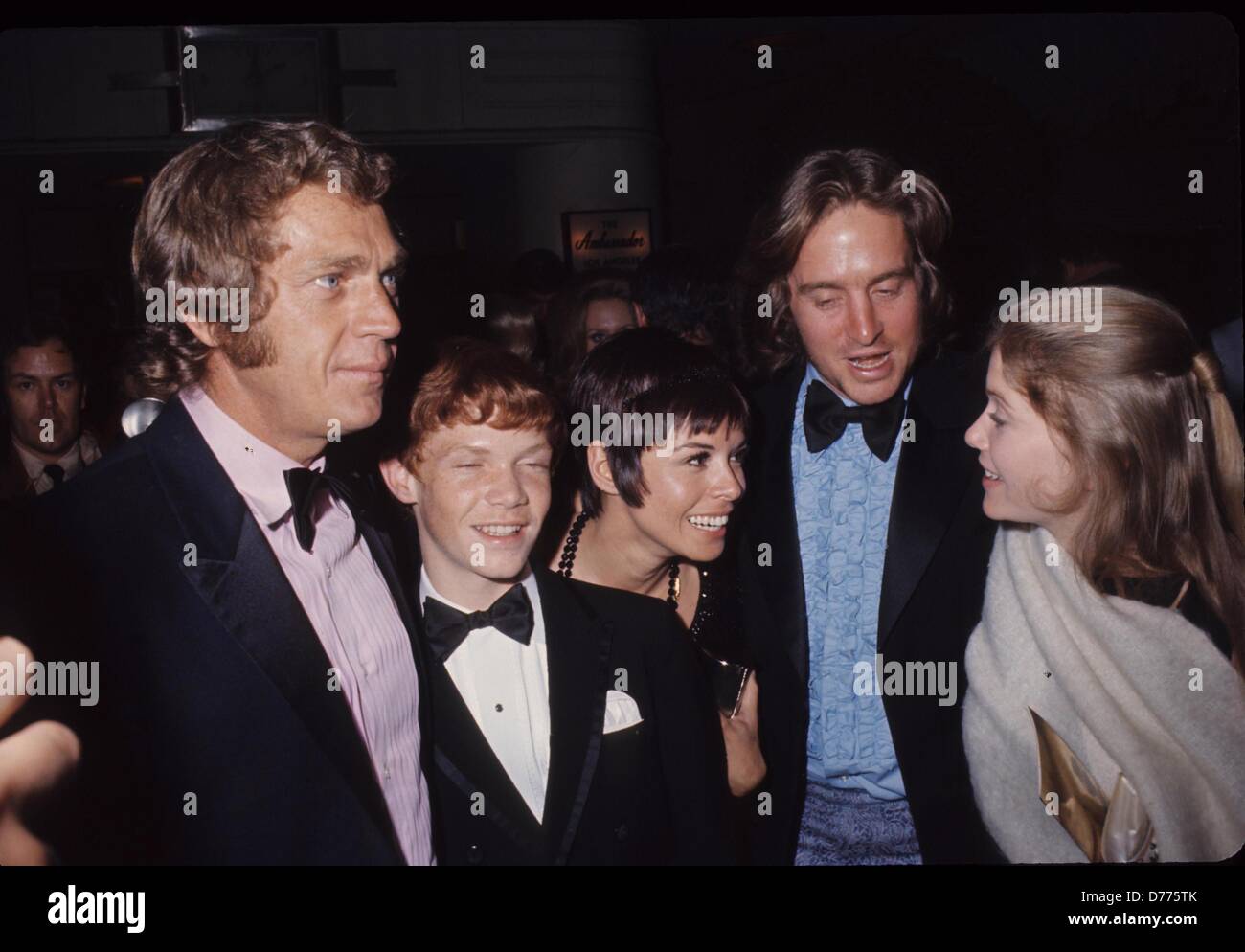 STEVE MCQUEEN with wife , Mitch Vogel and John Lipton.w8155g.(Credit
