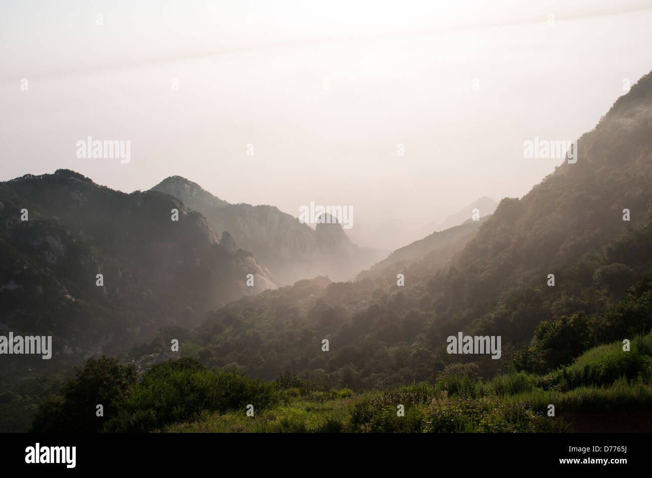 China, Taishan Mountain Stock Photo