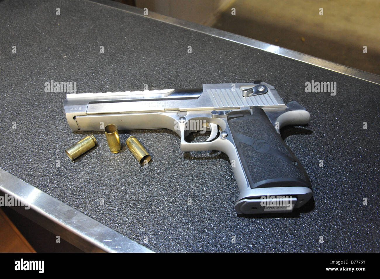 A Desert Eagle 50 cal Pistol. Stock Photo