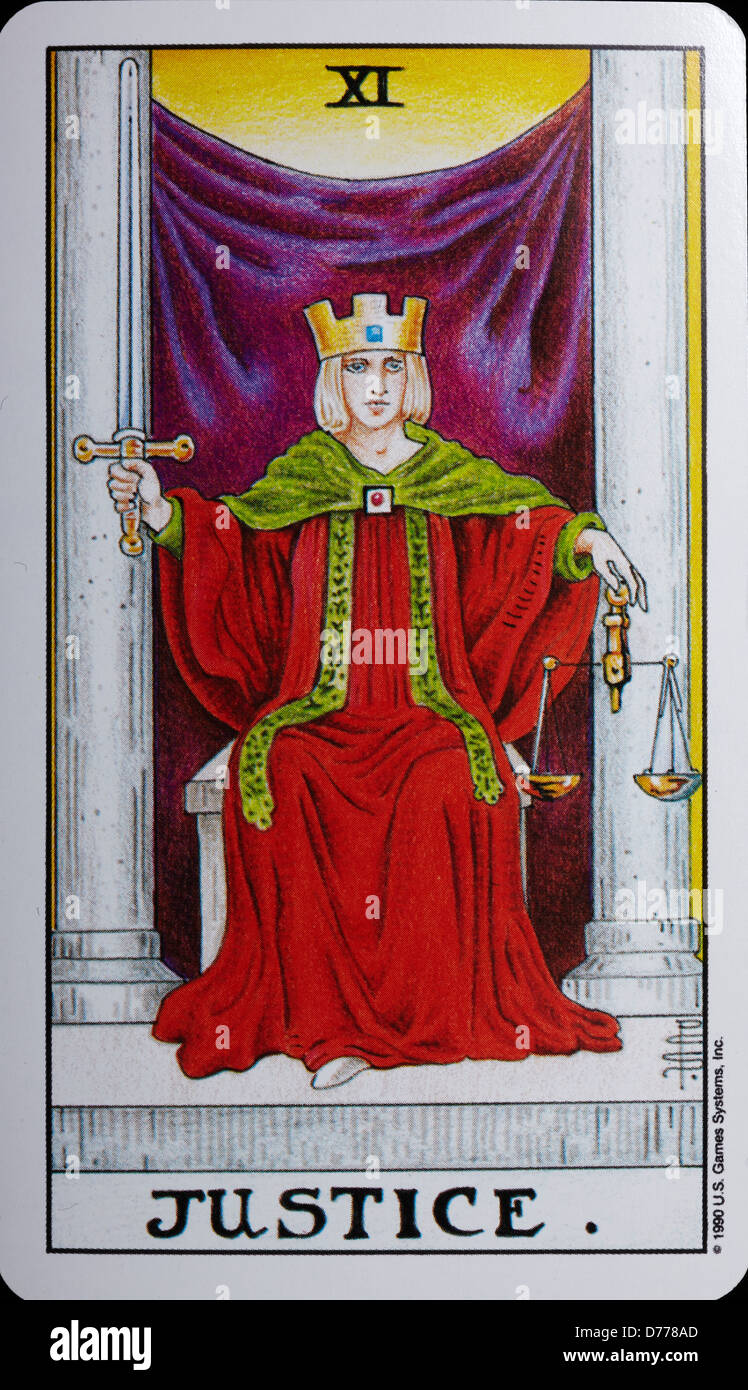 Tarot Card 'Justice' Stock Photo