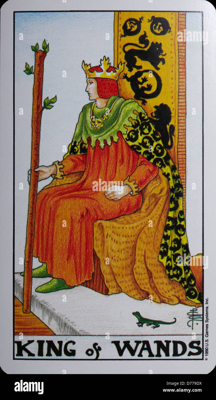 Tarot Card 'King of Wands' Stock Photo