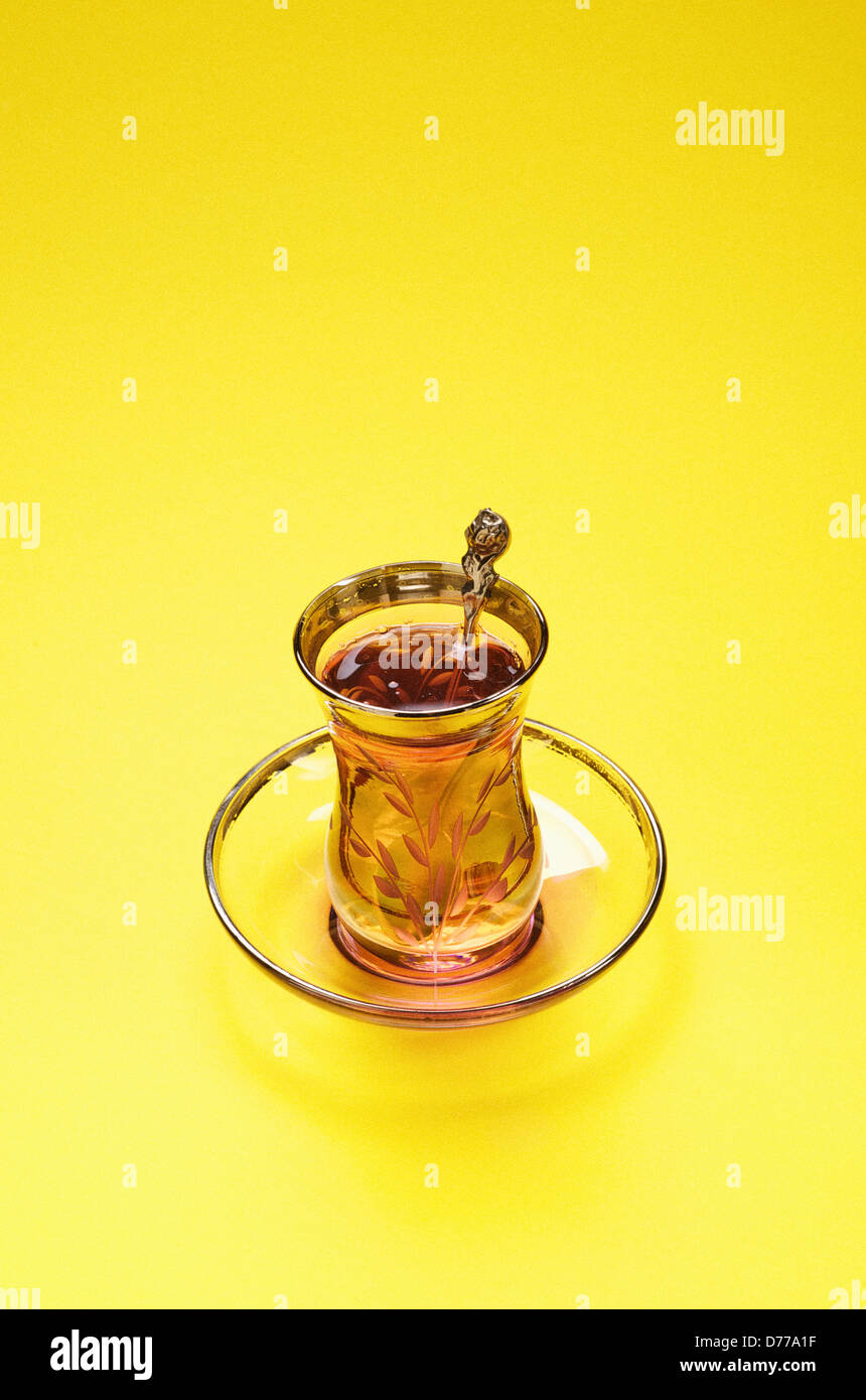 Hamburg, Germany, a tea glass with tea Stock Photo Alamy