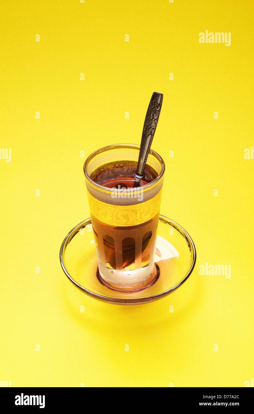 Hamburg, Germany, a tea glass with tea Stock Photo Alamy