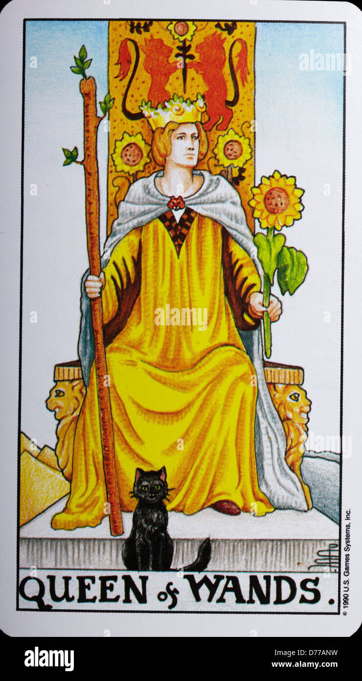 Tarot Card 'Queen of Wands' Stock Photo