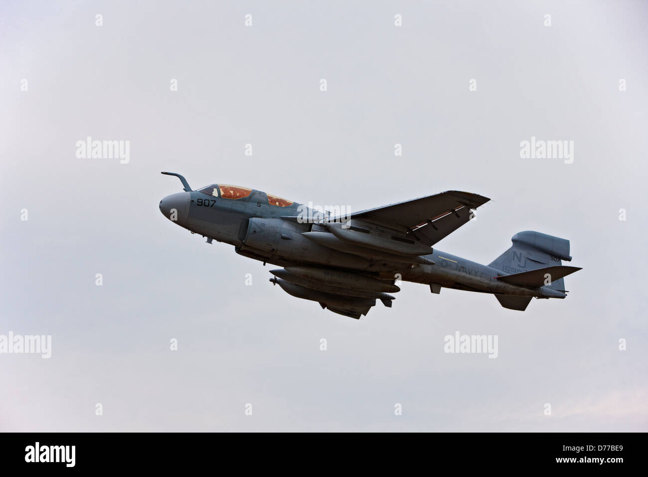 EA-6B Prowler in Flight Stock Photo