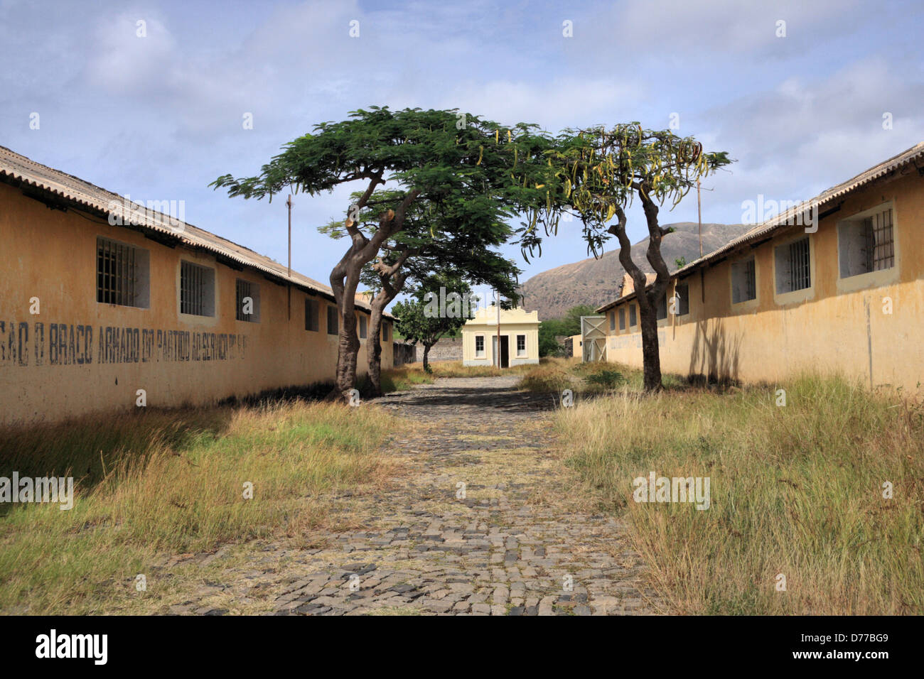 Tarrafal Concentration Camp also called Campo da Morte Lenta (Camp of the Slow Death) on the island of Santiago, Cape Verde Stock Photo