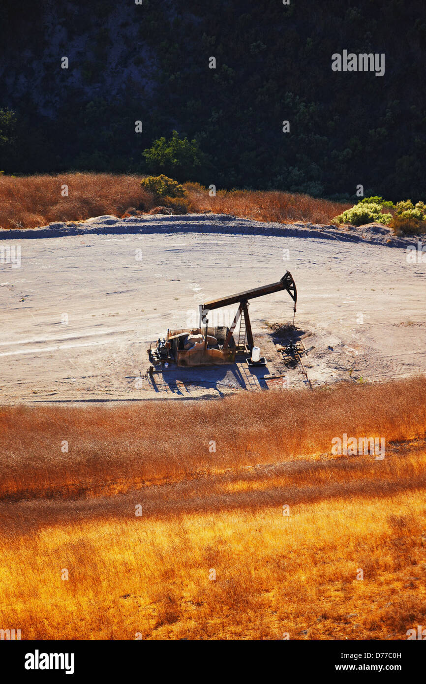 Aerial View Oil Well Pump Jack Stock Photo Alamy