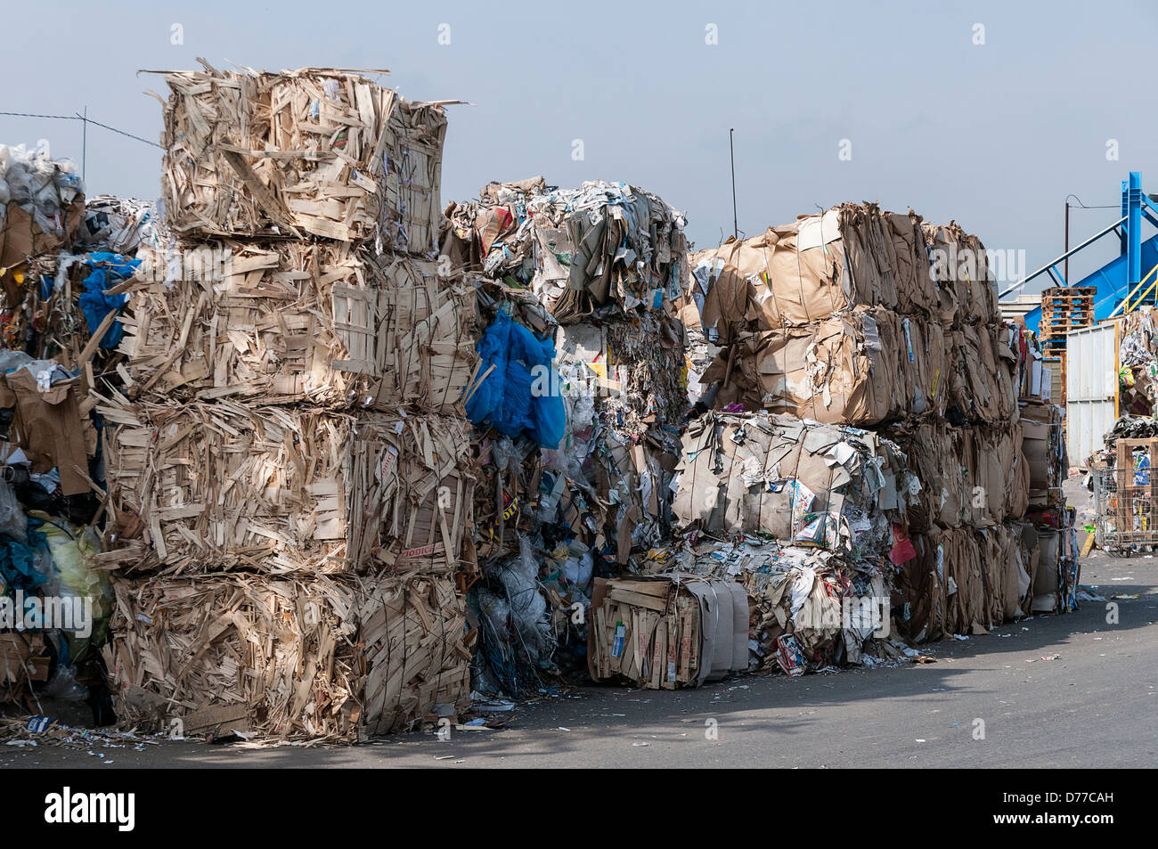 Cardboard Recycling Center Stock Photo Alamy