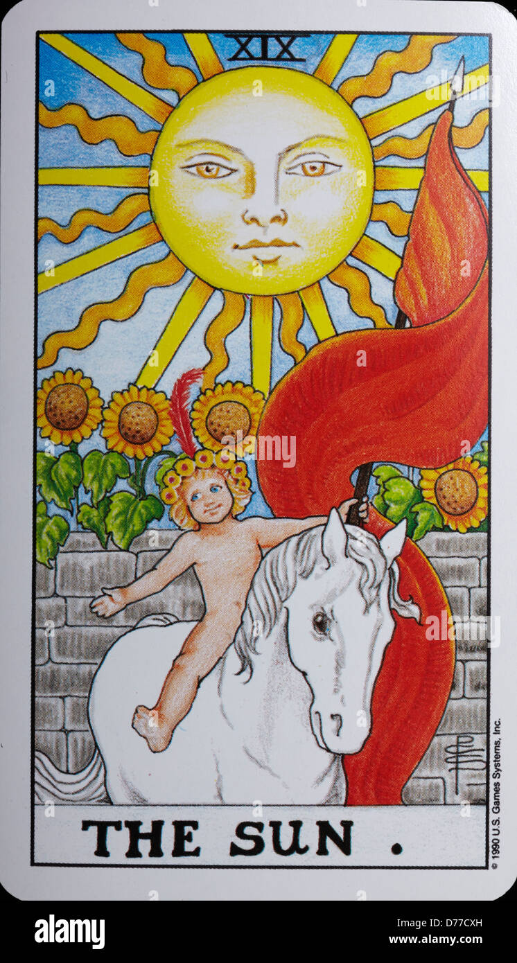Tarot Card 'The Sun' Stock Photo